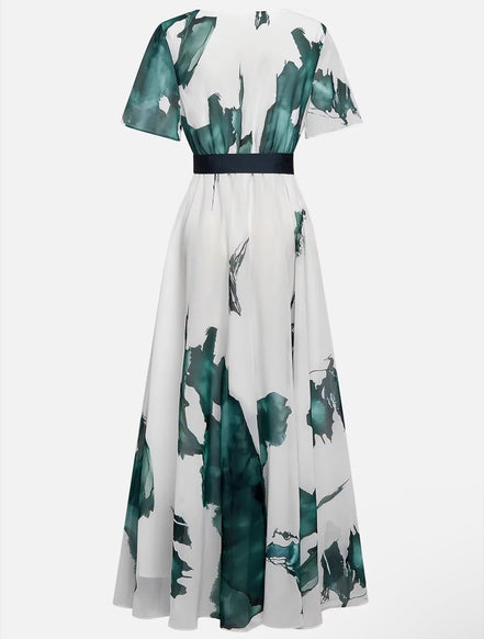 Paris&Fifth™ | Robe Longue à Imprimé Aquarelle